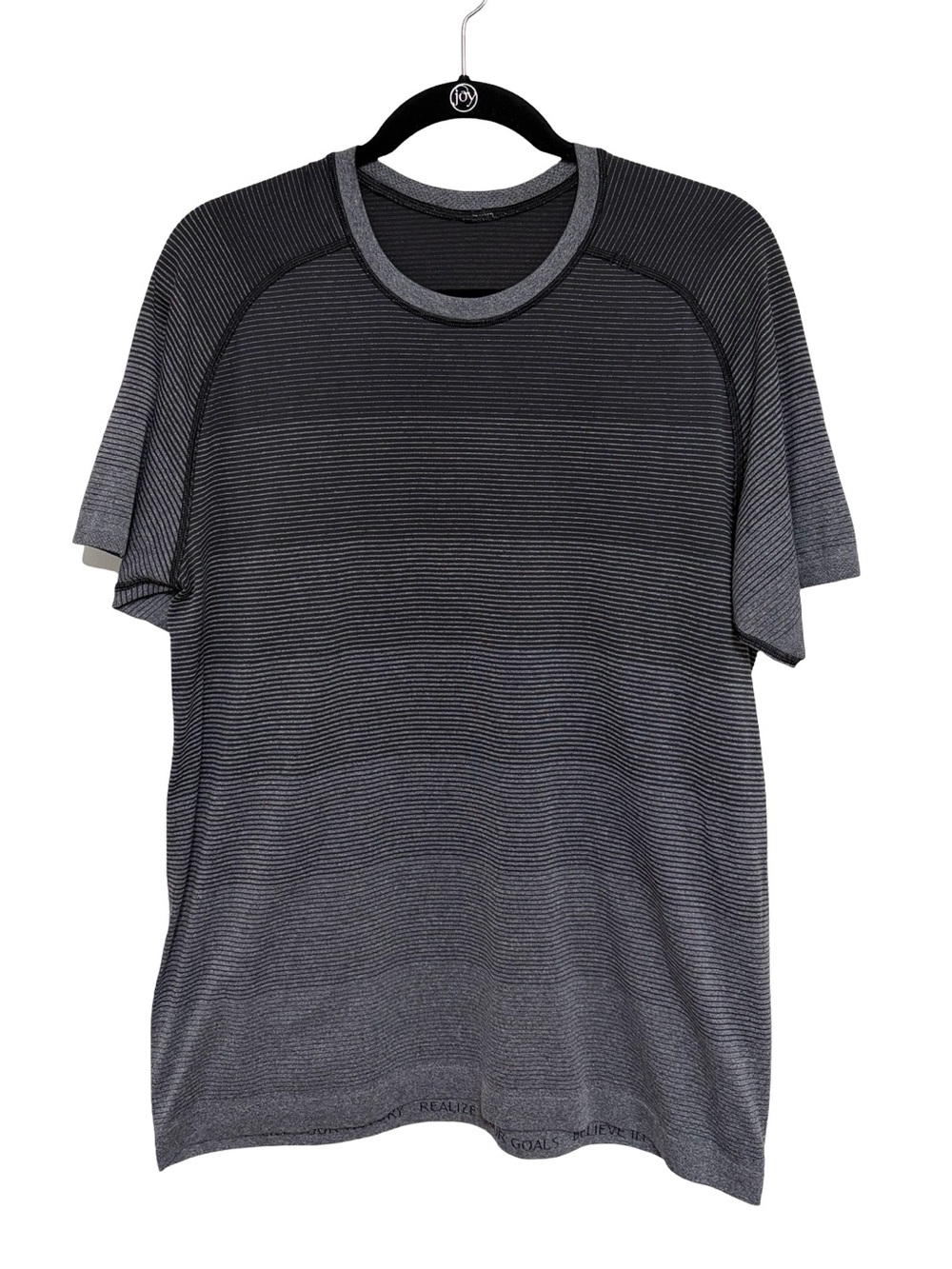 Lululemon Men’s Short Sleeve Swiftly Tee Gray Stripe Pattern - Size L